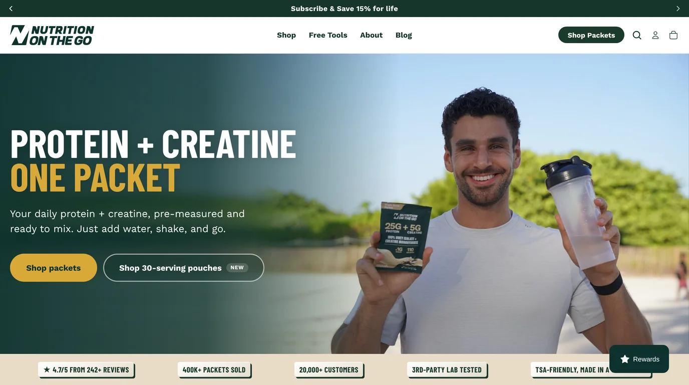 Nutrition OTG storefront