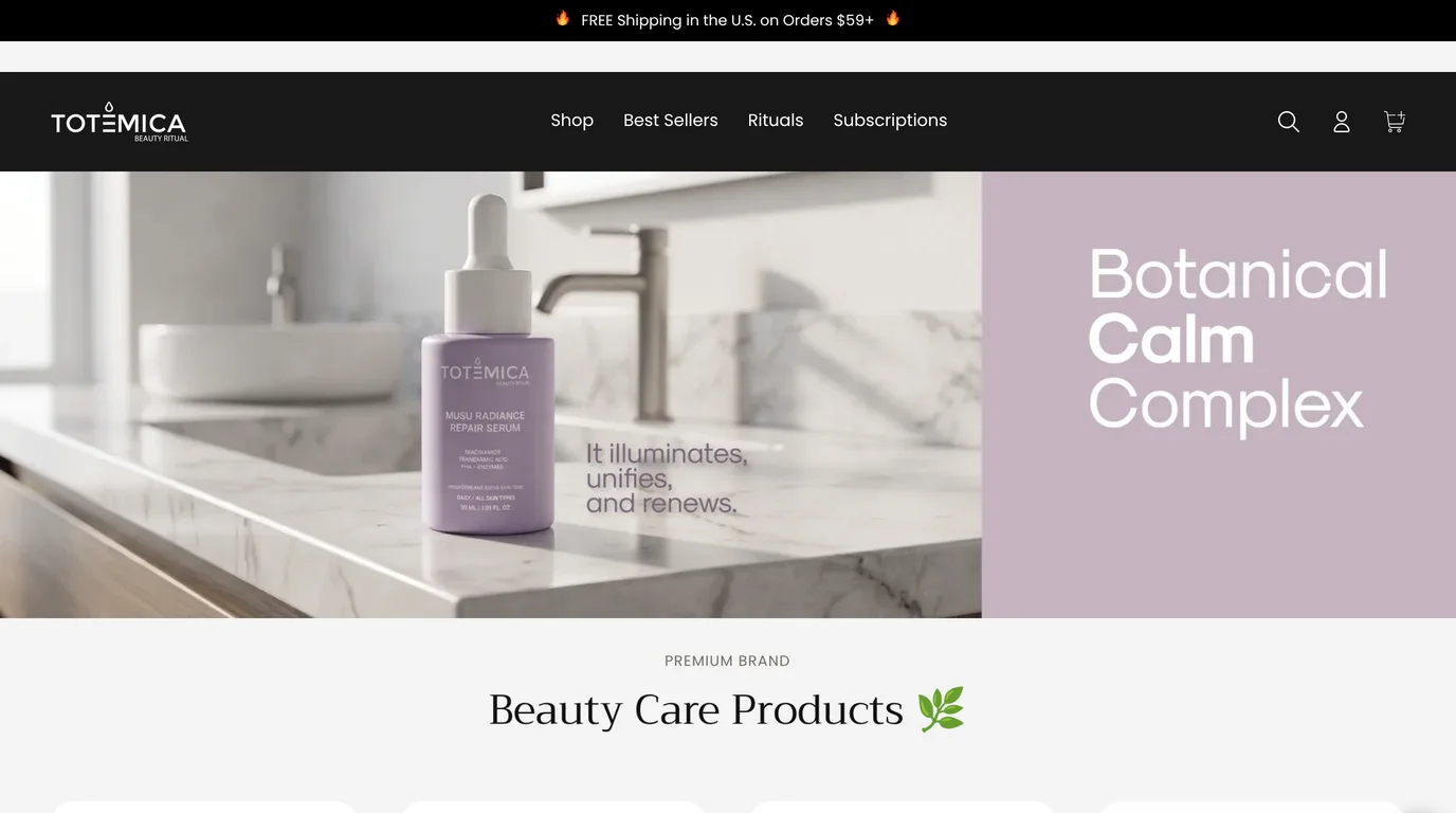 Totemica Beauty storefront