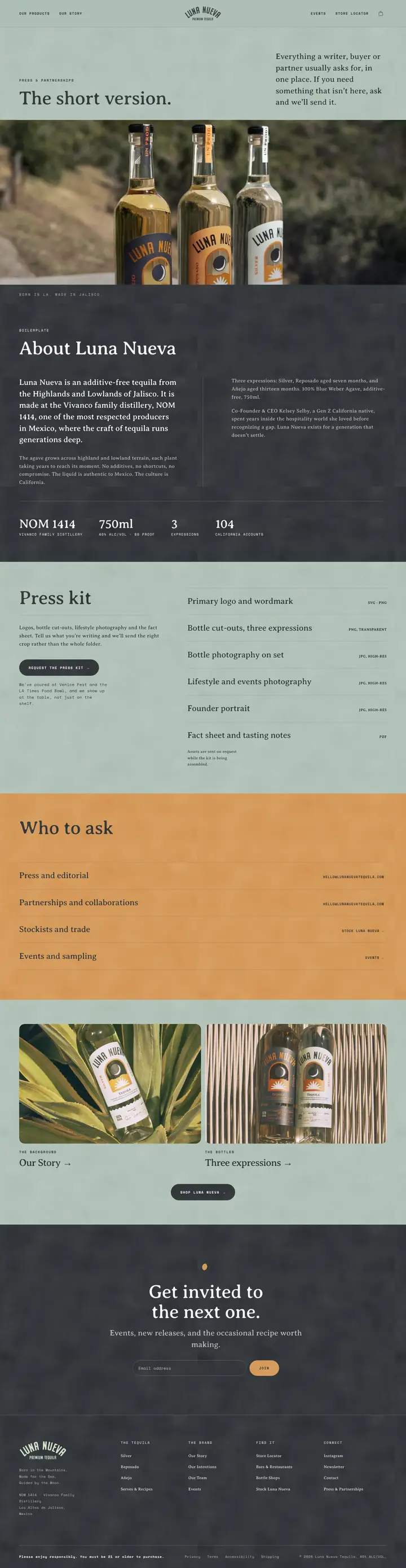 Luna Nueva Press page, full length